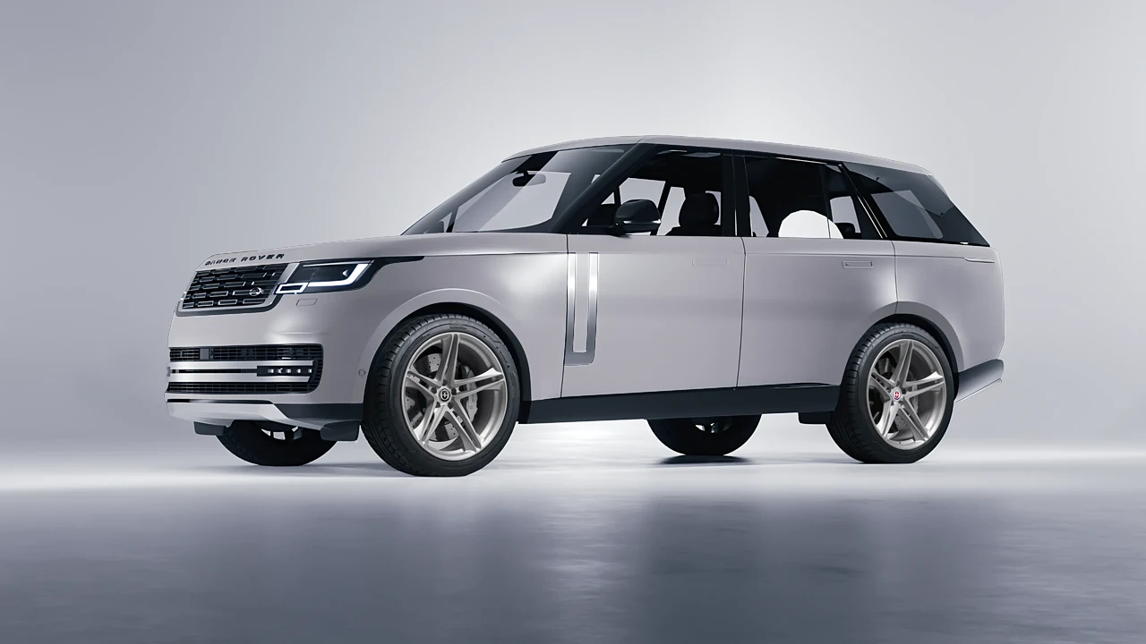 Land Rover Range Rover 2024 on HRE Performance Wheels P207 forged wheels, front three-quarter view