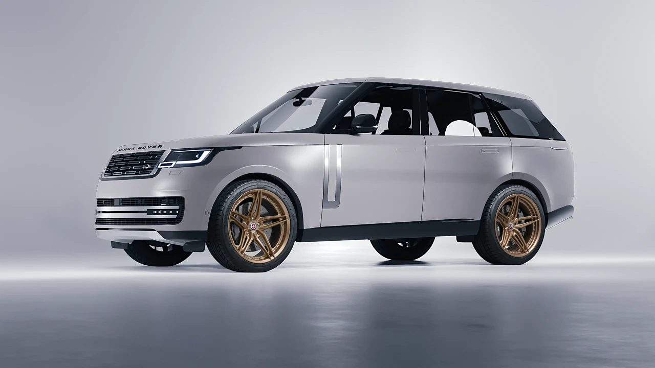 Land Rover Range Rover 2024 on HRE Performance Wheels S107SC forged wheels, front three-quarter view