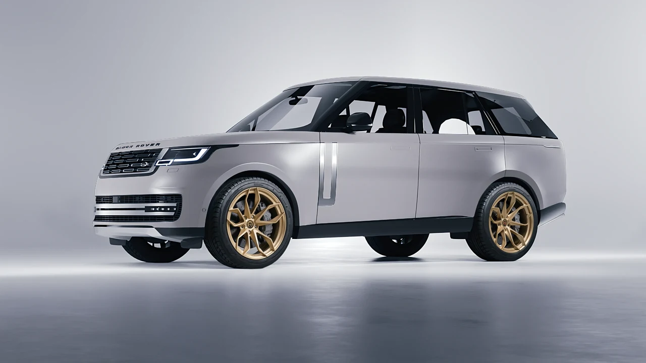 Land Rover Range Rover 2024 on HRE Performance Wheels S201H forged wheels, front three-quarter view