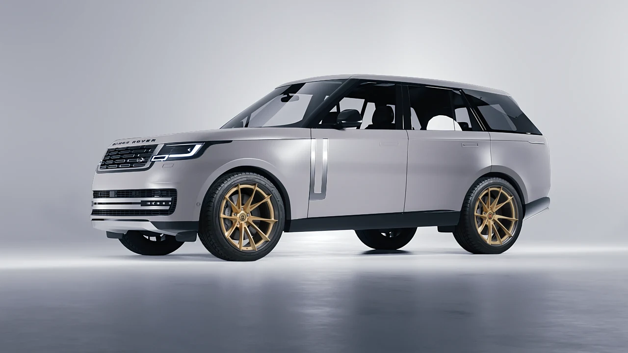 Land Rover Range Rover 2024 on HRE Performance Wheels S204H forged wheels, front three-quarter view