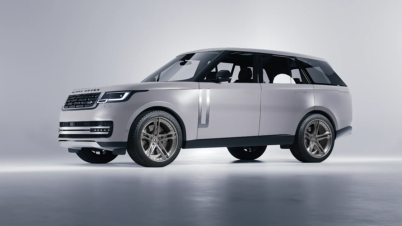 Land Rover Range Rover 2024 on HRE Performance Wheels S207 forged wheels, front three-quarter view