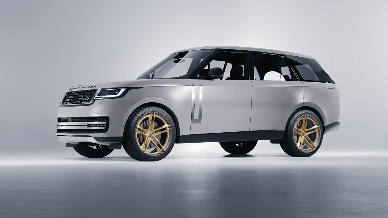 Land Rover Range Rover 2024 on HRE Performance Wheels S207H forged wheels, front three-quarter view