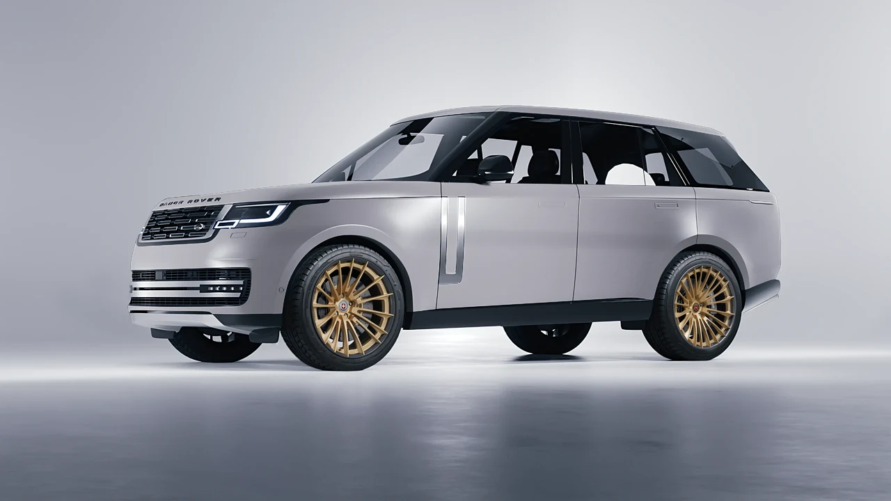 Land Rover Range Rover 2024 on HRE Performance Wheels S209H forged wheels, front three-quarter view