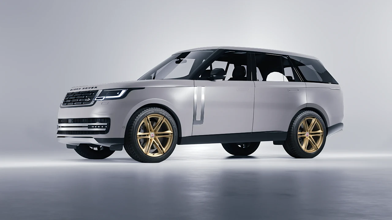 Land Rover Range Rover 2024 on HRE Performance Wheels S267H forged wheels, front three-quarter view