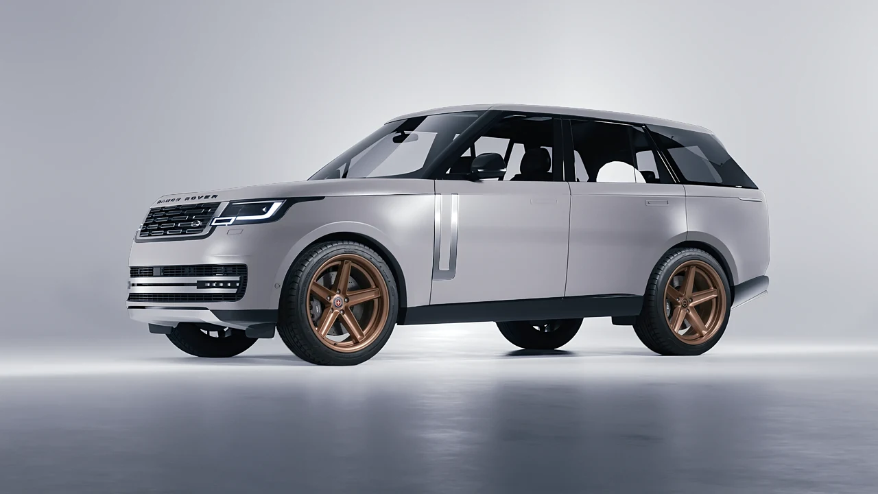 Land Rover Range Rover 2024 on HRE Performance Wheels Tusk forged wheels, front three-quarter view