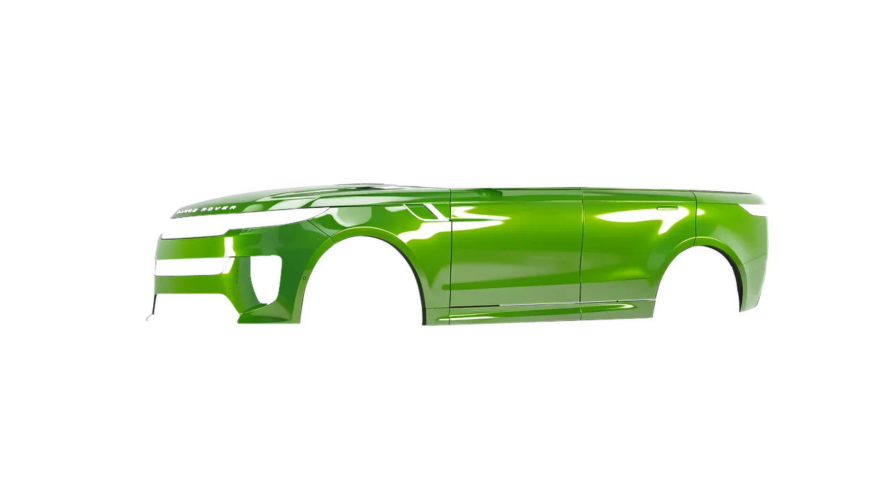 Land Rover Range Rover Sport SV 2024 wrapped in Algae Green Gloss (ORACAL 970RA-688G), front three-quarter view