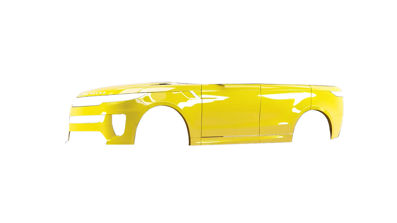 Land Rover Range Rover Sport SV 2024 wrapped in Canary Yellow Gloss (ORACAL 970RA-235G), front three-quarter view