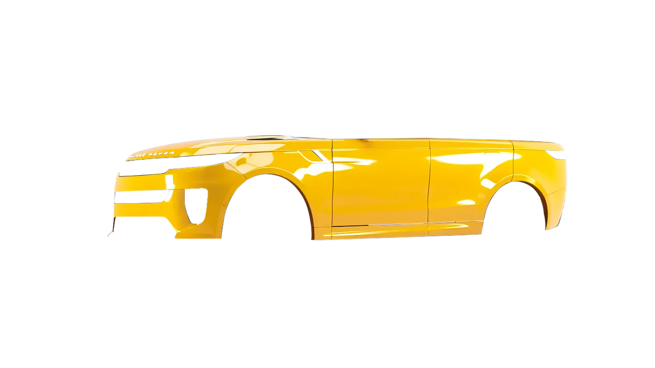 Land Rover Range Rover Sport SV 2024 wrapped in Cargo Yellow Gloss (ORACAL 970RA-256G), front three-quarter view