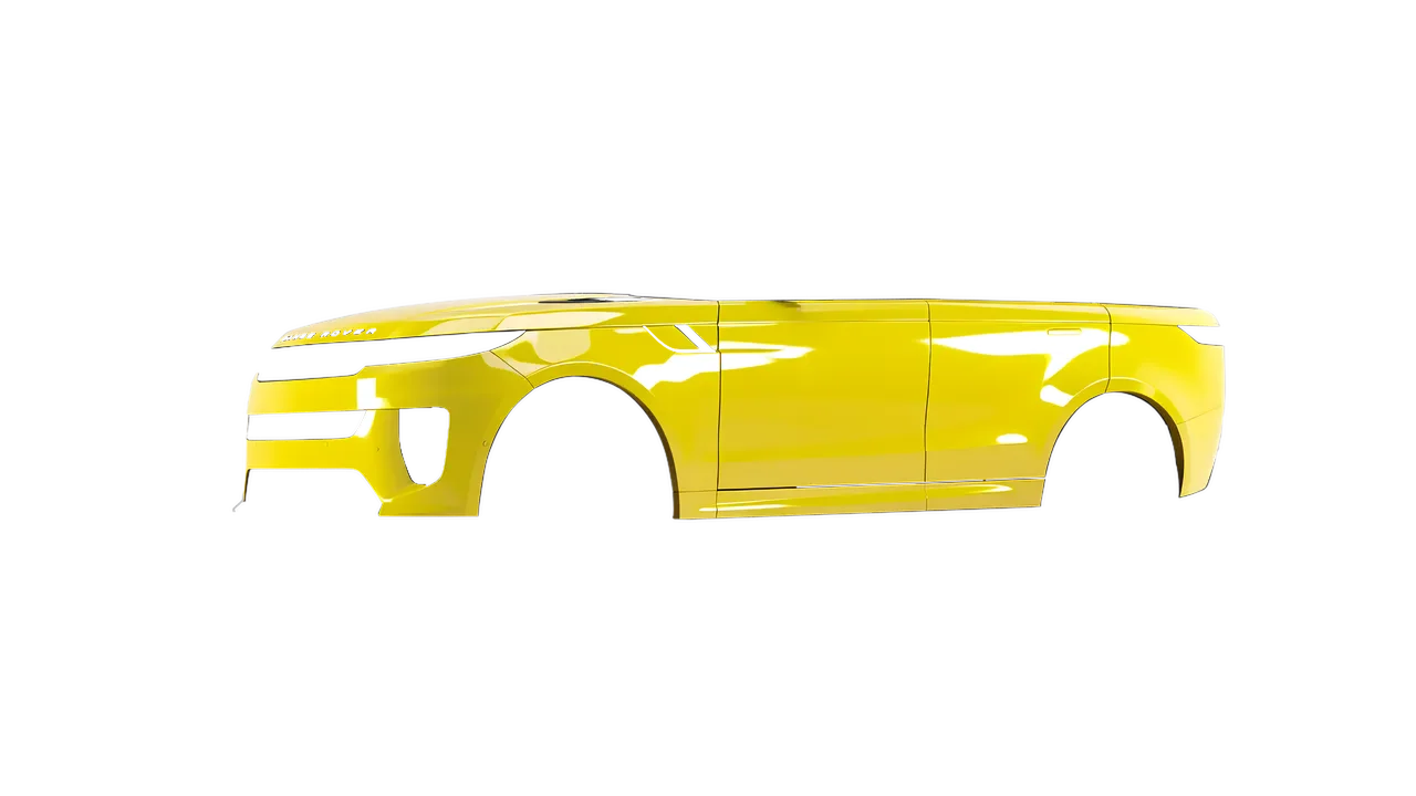 Land Rover Range Rover Sport SV 2024 wrapped in Crocus Yellow Gloss (ORACAL 970RA-201G), front three-quarter view