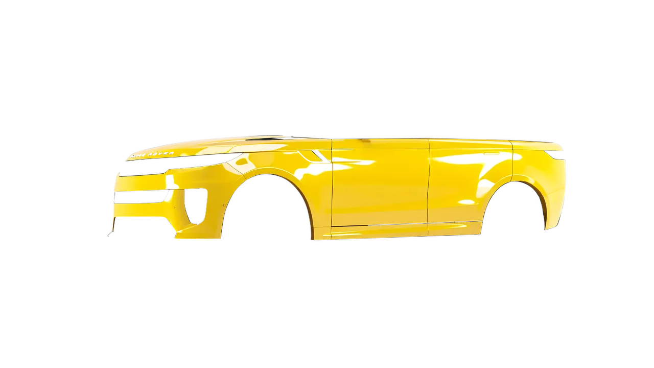 Land Rover Range Rover Sport SV 2024 wrapped in Light Yellow Gloss (ORACAL 970RA-022G), front three-quarter view