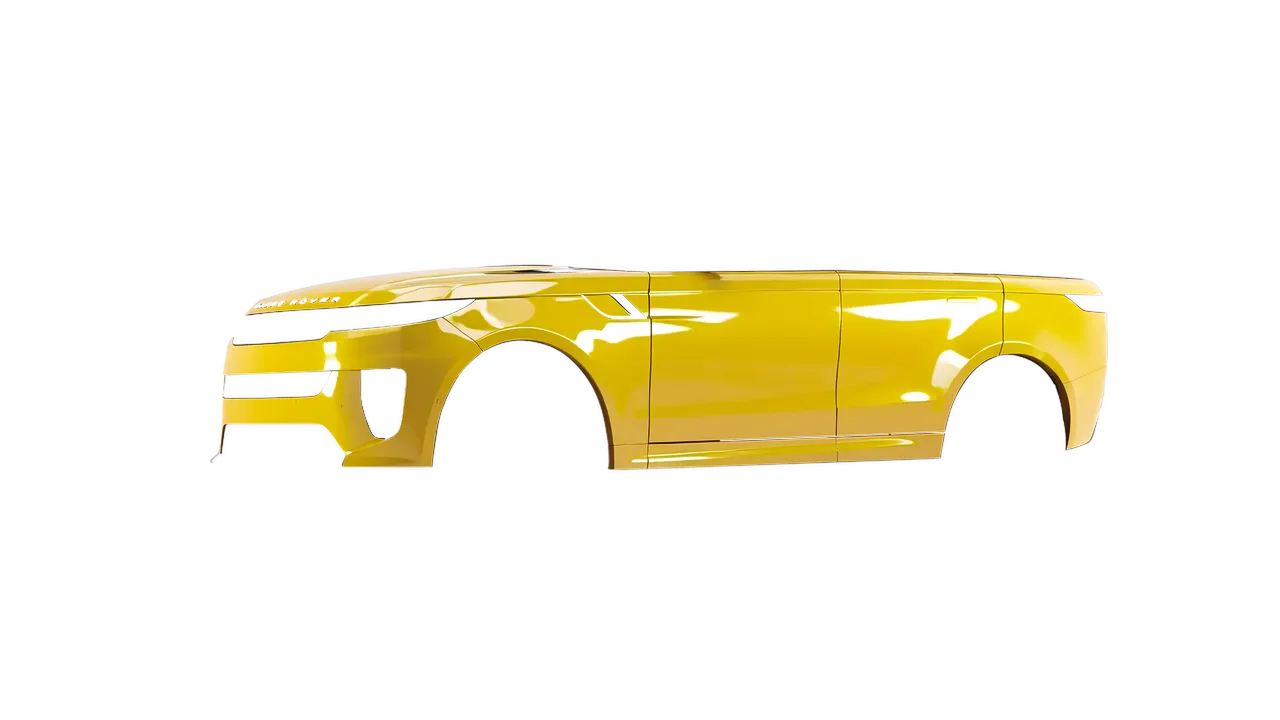 Land Rover Range Rover Sport SV 2024 wrapped in Maize Yellow Gloss (ORACAL 970RA-209G), front three-quarter view