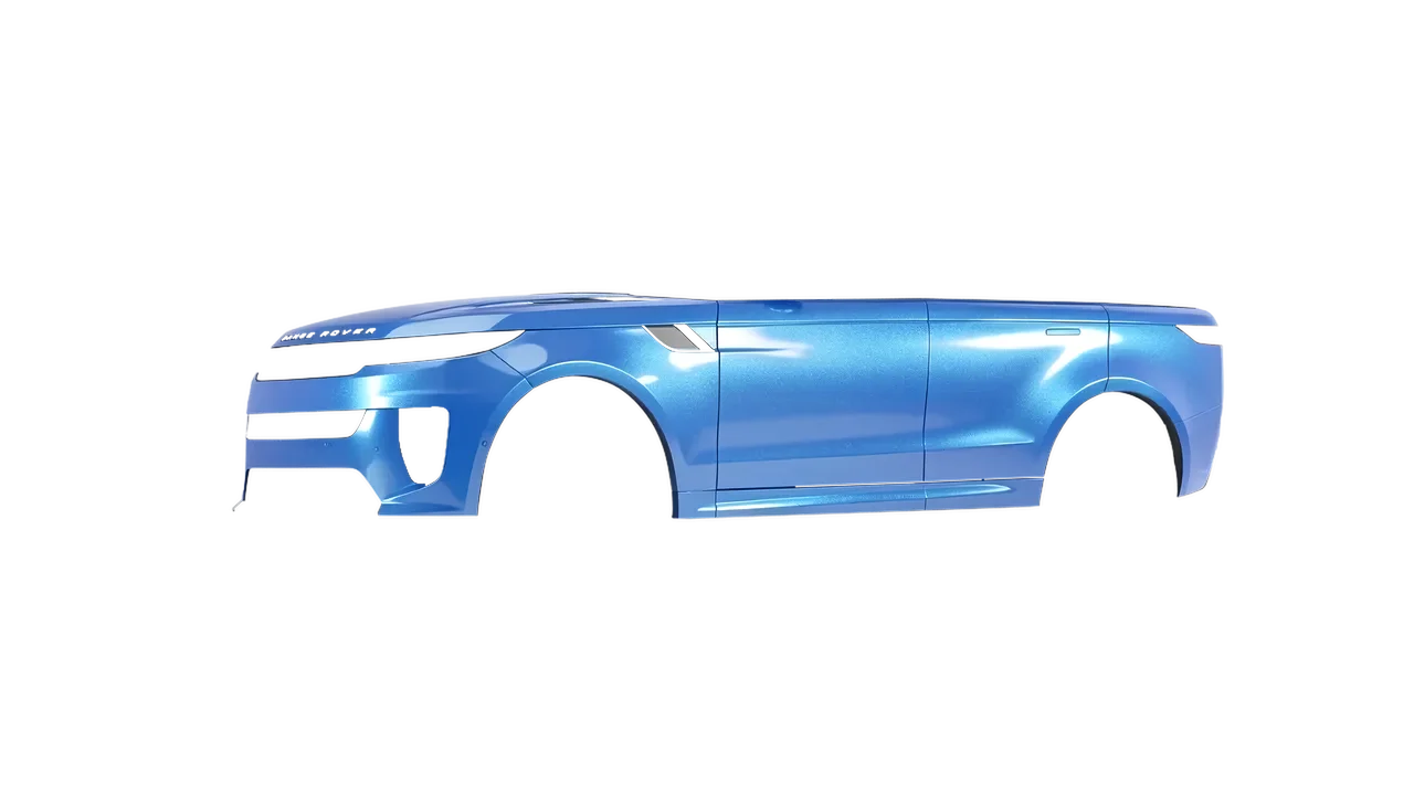 Land Rover Range Rover Sport SV 2024 wrapped in Azure Gloss (ORACAL 970RA-197G), front three-quarter view