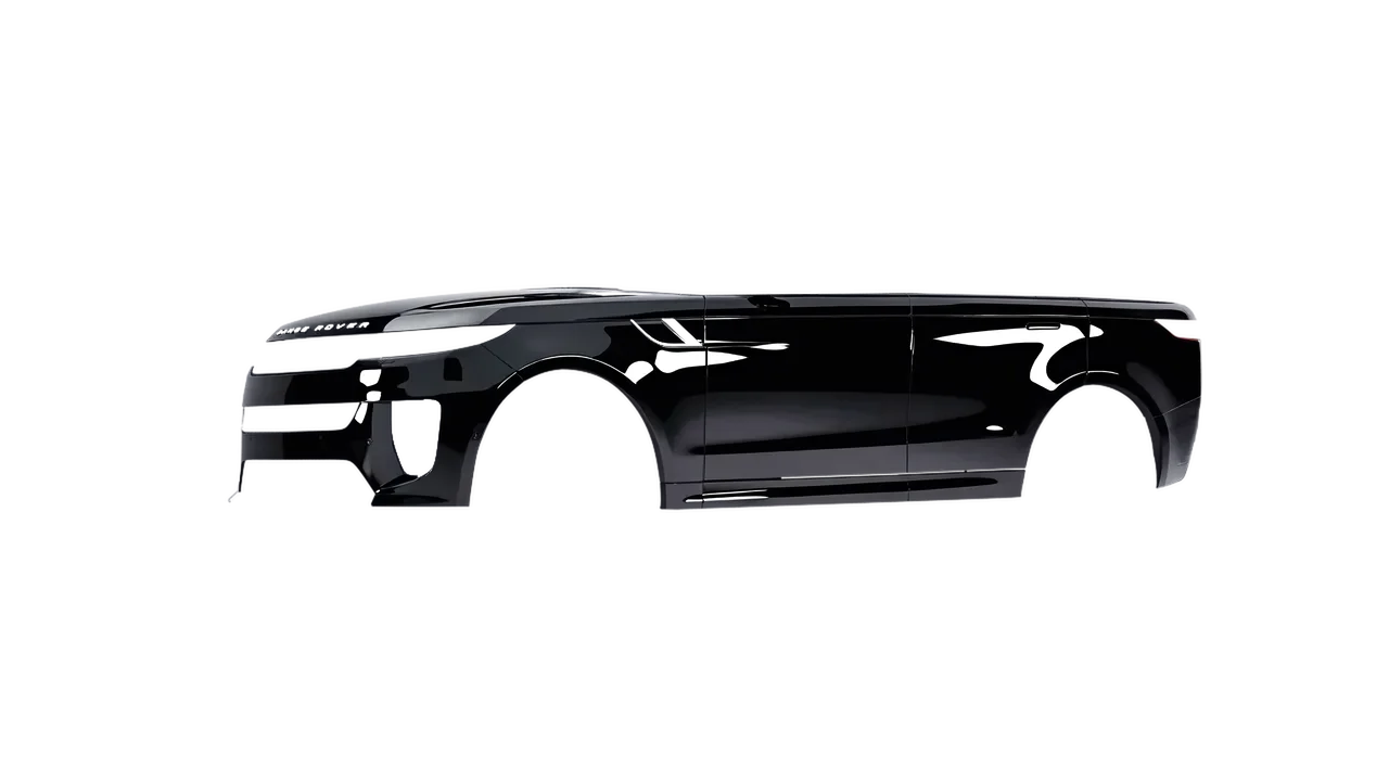 Land Rover Range Rover Sport SV 2024 wrapped in Perfect Black Gloss (KPMF K75443), front three-quarter view