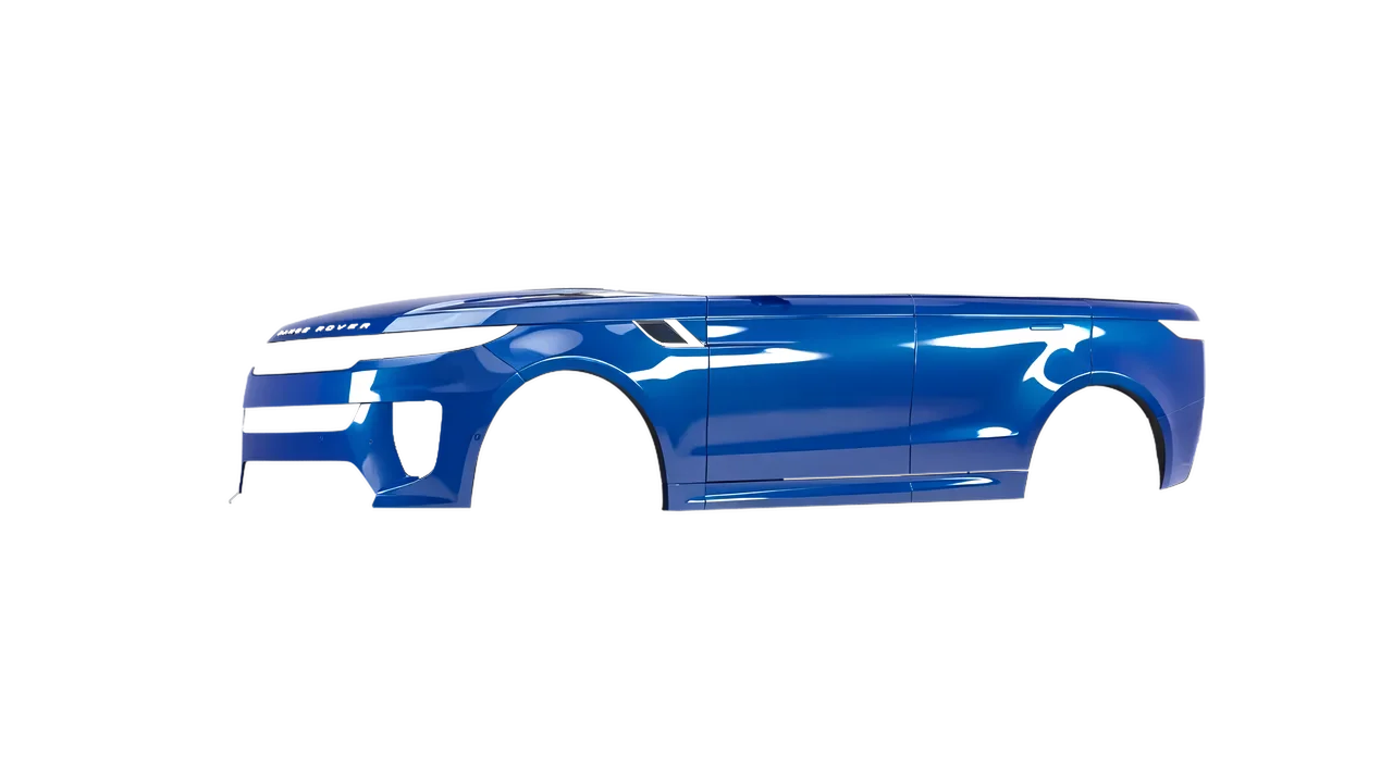 Land Rover Range Rover Sport SV 2024 wrapped in Police Blue Gloss (ORACAL 970RA-572G), front three-quarter view