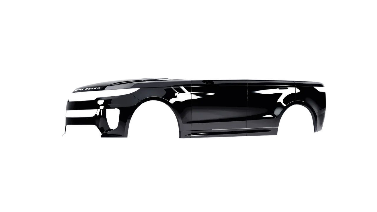 Land Rover Range Rover Sport SV 2024 wrapped in High Gloss Black Metallic (3M HG212), front three-quarter view
