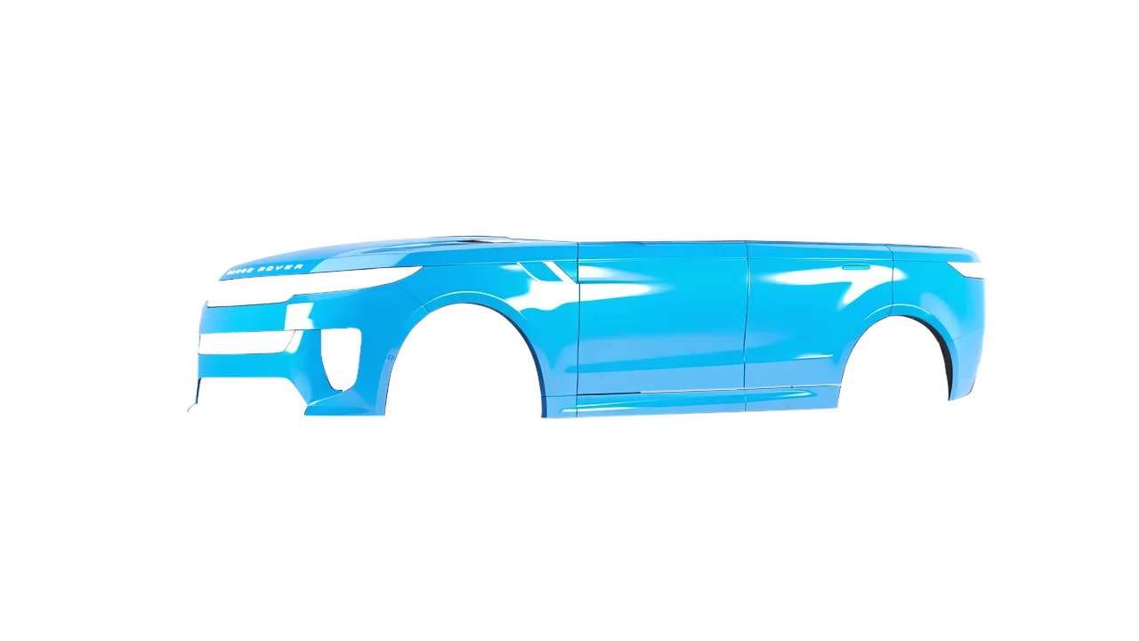 Land Rover Range Rover Sport SV 2024 wrapped in High Gloss Sky Blue (3M HG77), front three-quarter view