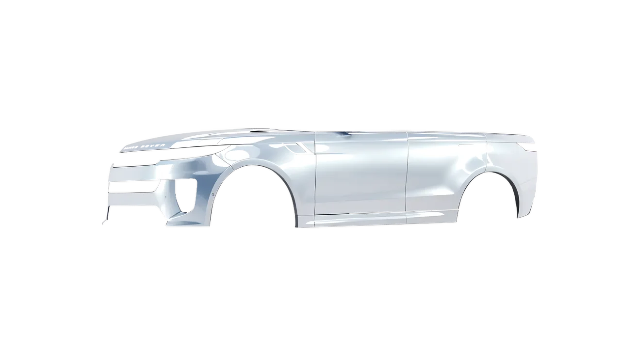 Land Rover Range Rover Sport SV 2024 wrapped in High Gloss White Aluminum (3M HG120), front three-quarter view