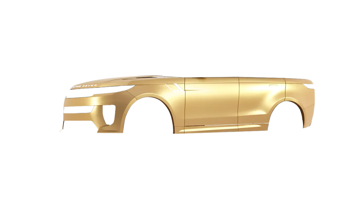Land Rover Range Rover Sport SV 2024 wrapped in Divine Gold Matt (ORACAL 970RA-995M), front three-quarter view