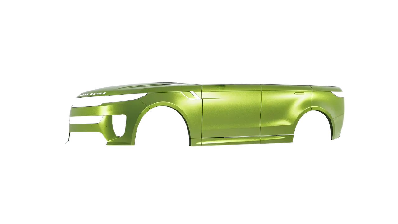 Land Rover Range Rover Sport SV 2024 wrapped in Matt Dynamic Lime (KPMF K75503), front three-quarter view