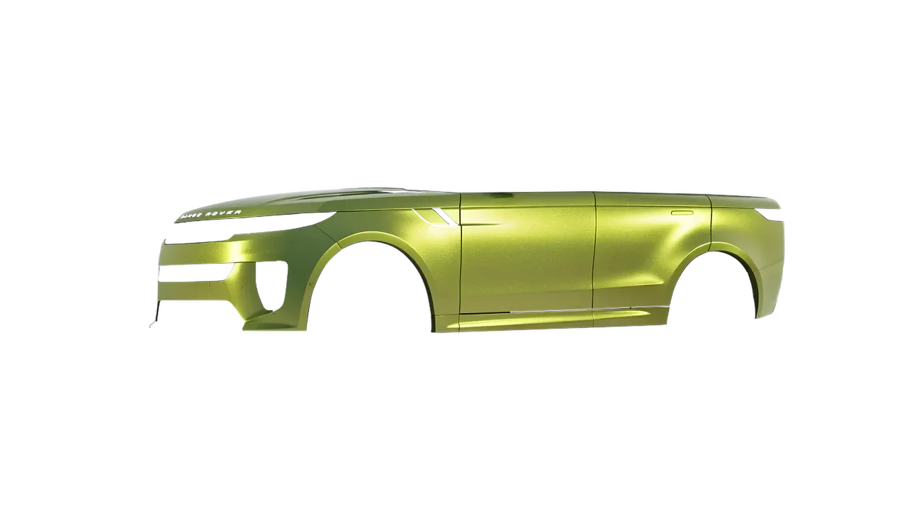 Land Rover Range Rover Sport SV 2024 wrapped in Matt Iced Yellow Titanium (KPMF K75534), front three-quarter view