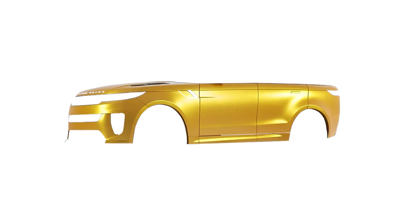 Land Rover Range Rover Sport SV 2024 wrapped in Matt Sonic Yellow Pearl (KPMF K75538), front three-quarter view