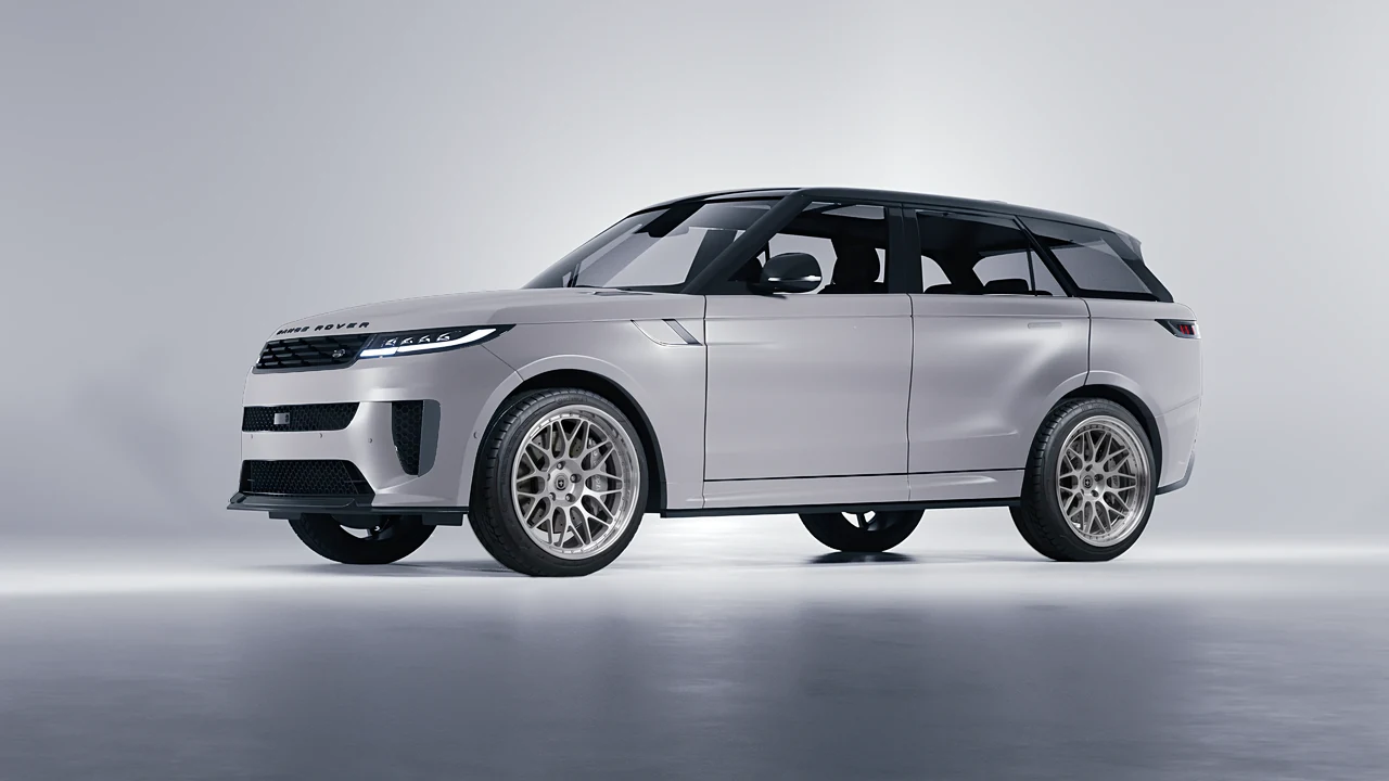 Land Rover Range Rover Sport SV 2024 on HRE Performance Wheels 300 forged wheels, front three-quarter view