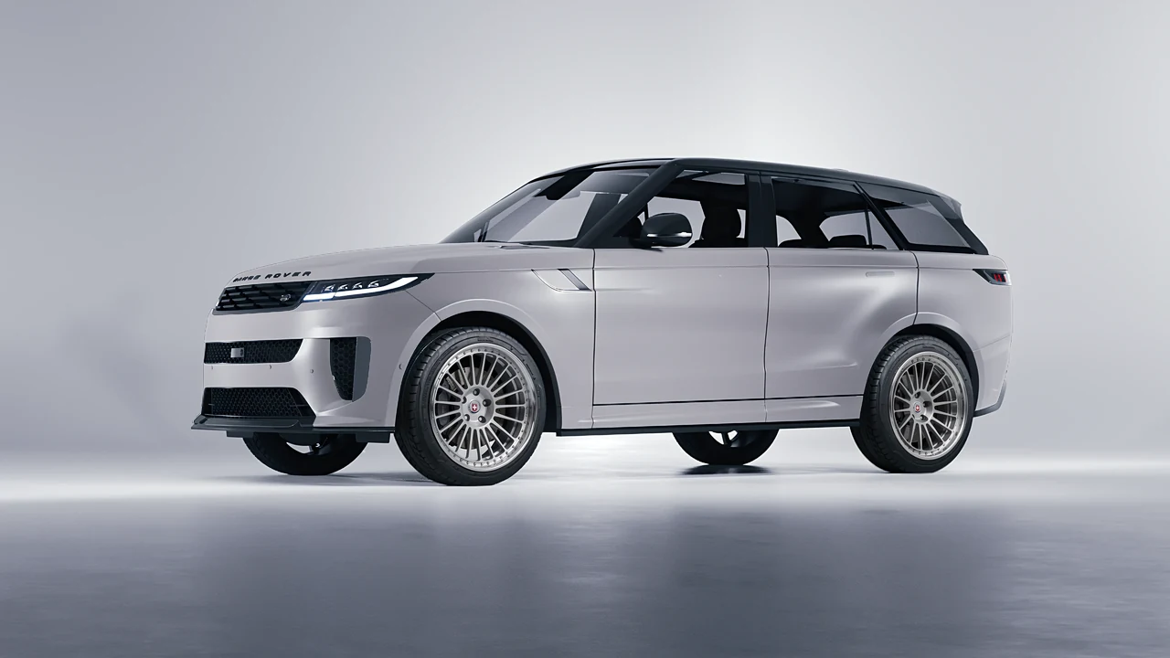 Land Rover Range Rover Sport SV 2024 on HRE Performance Wheels 309 forged wheels, front three-quarter view