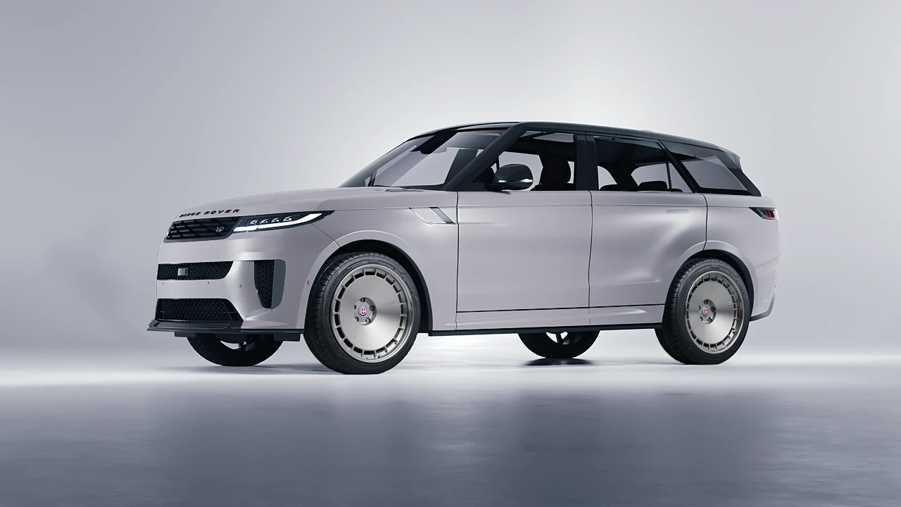 Land Rover Range Rover Sport SV 2024 on HRE Performance Wheels 935 forged wheels, front three-quarter view