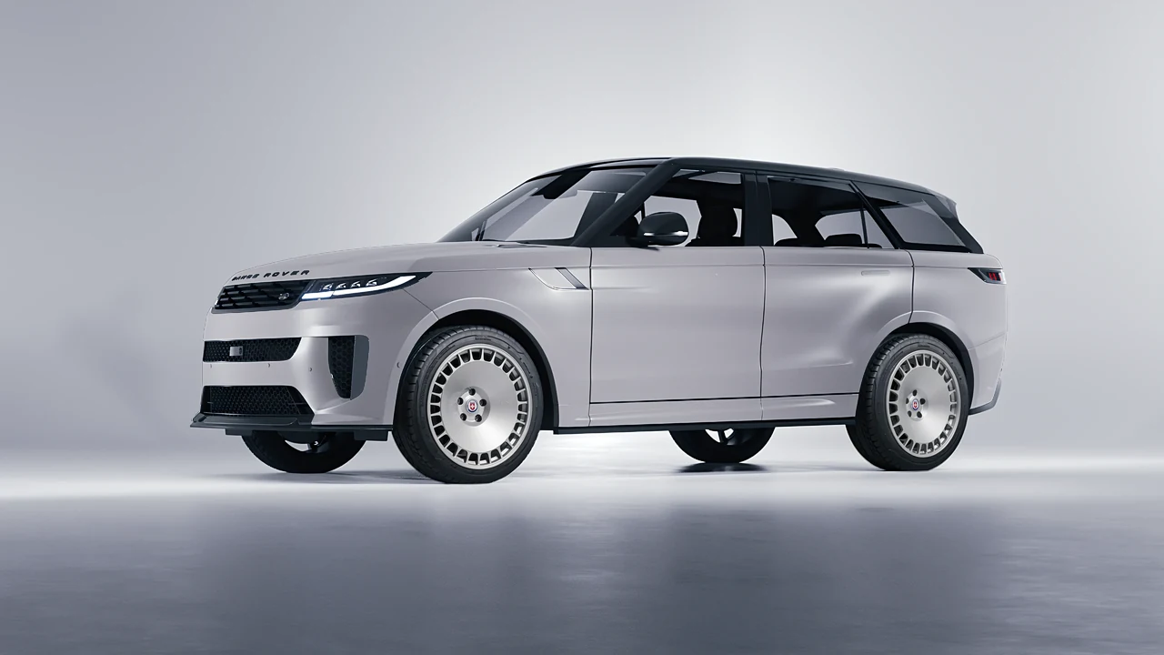Land Rover Range Rover Sport SV 2024 on HRE Performance Wheels 935M forged wheels, front three-quarter view