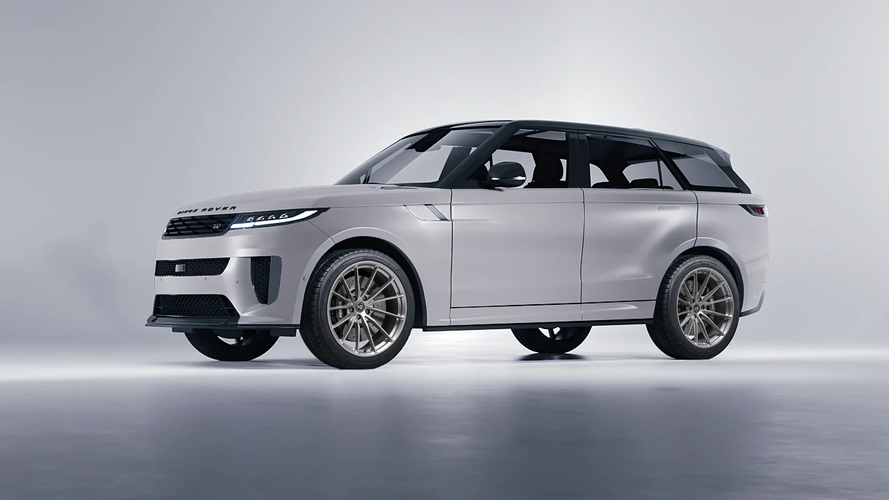 Land Rover Range Rover Sport SV 2024 on HRE Performance Wheels P103 forged wheels, front three-quarter view