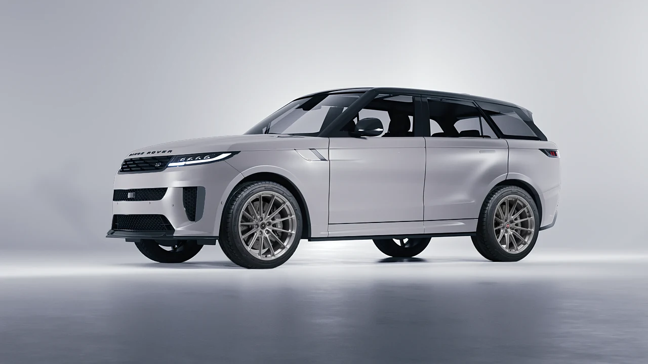 Land Rover Range Rover Sport SV 2024 on HRE Performance Wheels P103SC forged wheels, front three-quarter view