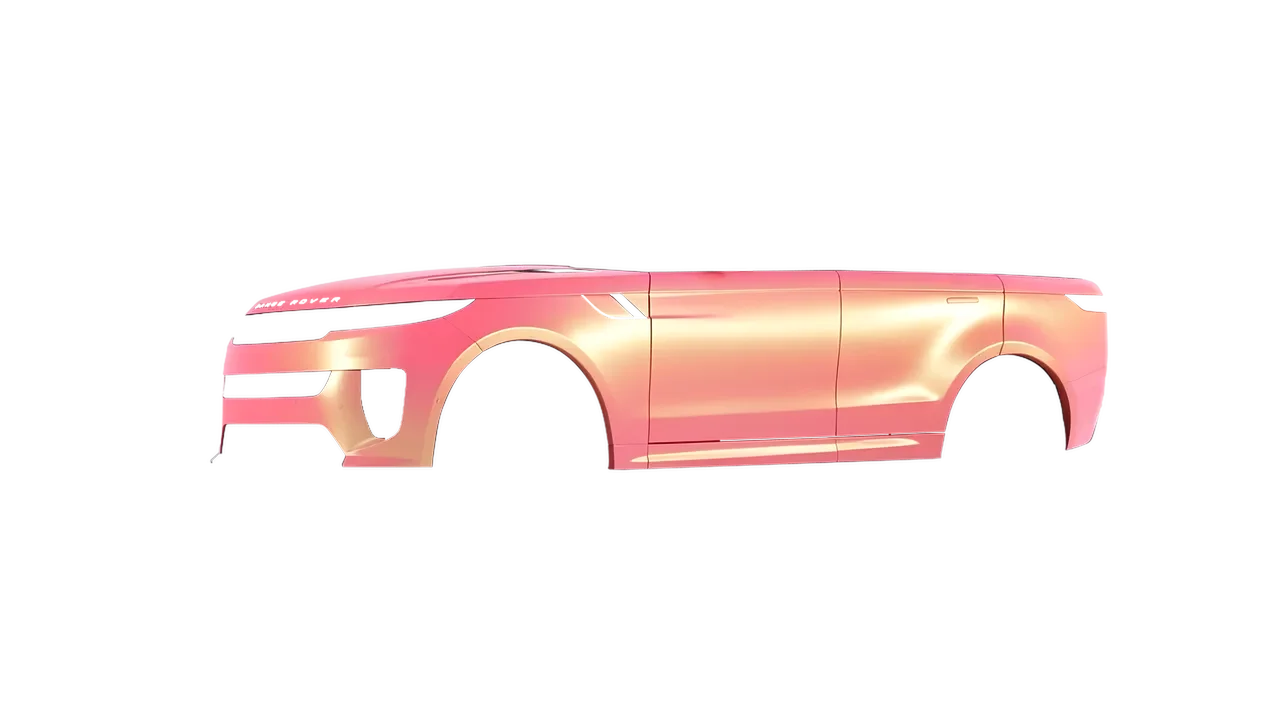 Land Rover Range Rover Sport SV 2024 wrapped in Satin Flip Electric Coral (3M SP213), front three-quarter view