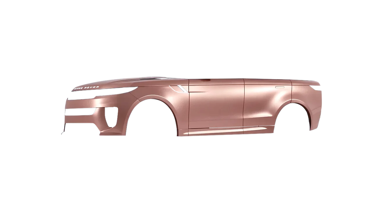 Land Rover Range Rover Sport SV 2024 wrapped in Satin Rose Gold (KPMF K75555), front three-quarter view
