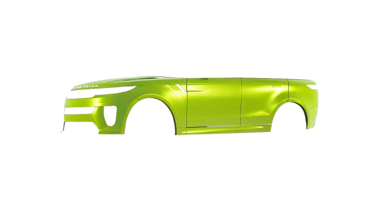 Land Rover Range Rover Sport SV 2024 wrapped in Citrus Fury Matt (ORACAL 970RA-183M), front three-quarter view
