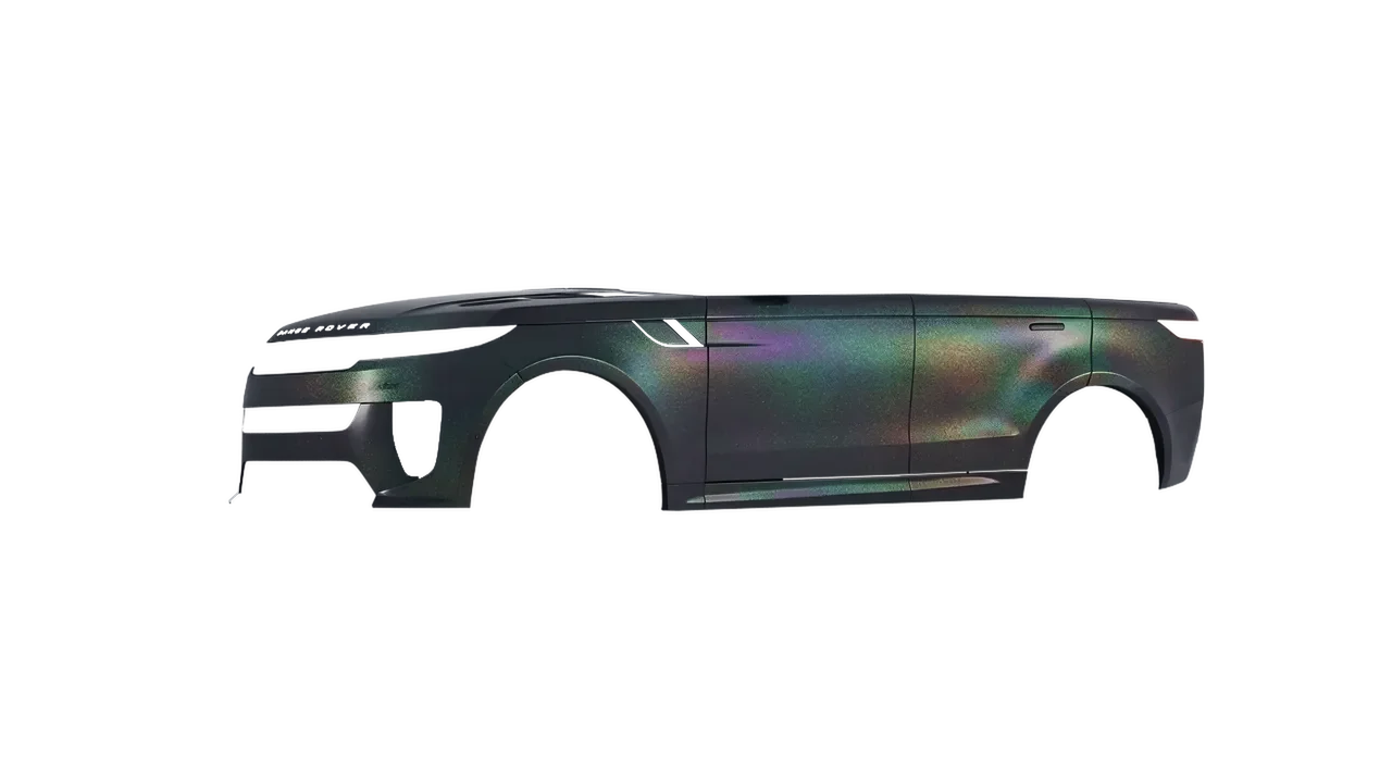 Land Rover Range Rover Sport SV 2024 wrapped in Matt Morpheus Black Starlight (KPMF K75571), front three-quarter view