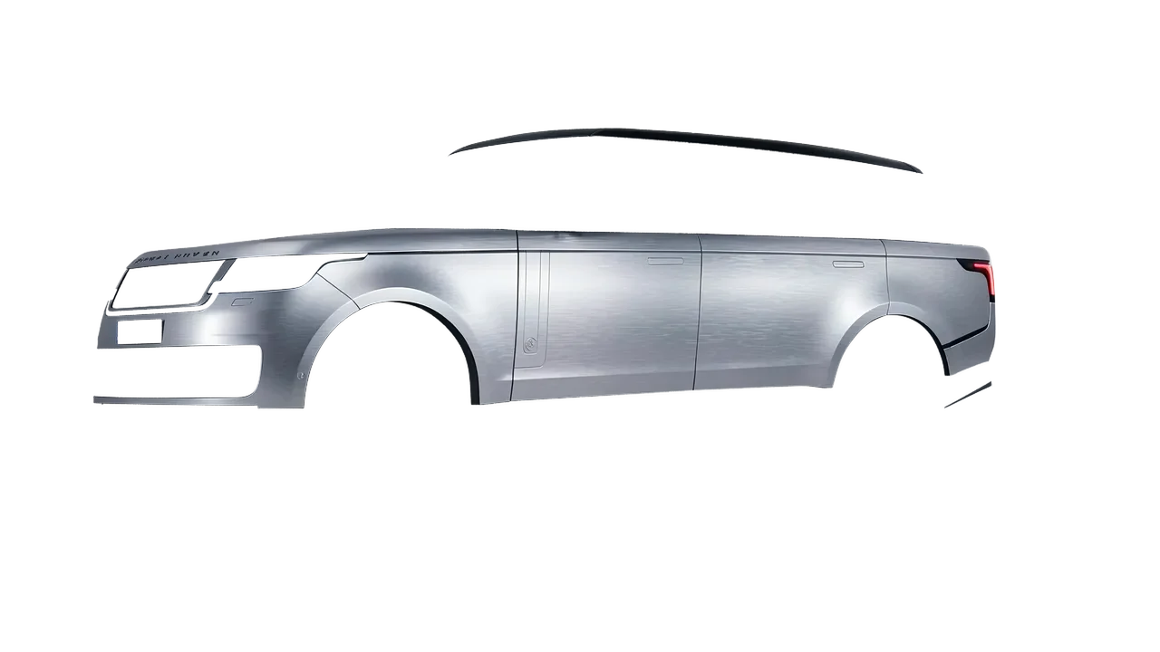 Land Rover Range Rover SV LWB Serenity 2022 wrapped in Brushed Aluminum (Avery Dennison SW900-812-X), front three-quarter view