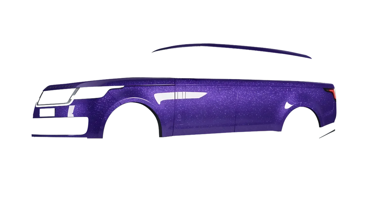 Land Rover Range Rover SV LWB Serenity 2022 wrapped in Purple (Avery Dennison SW900-587-D), front three-quarter view
