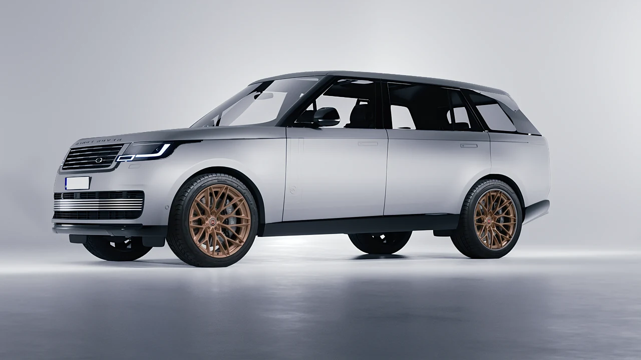 Land Rover Range Rover SV LWB Serenity 2022 on HRE Performance Wheels S200H forged wheels, front three-quarter view