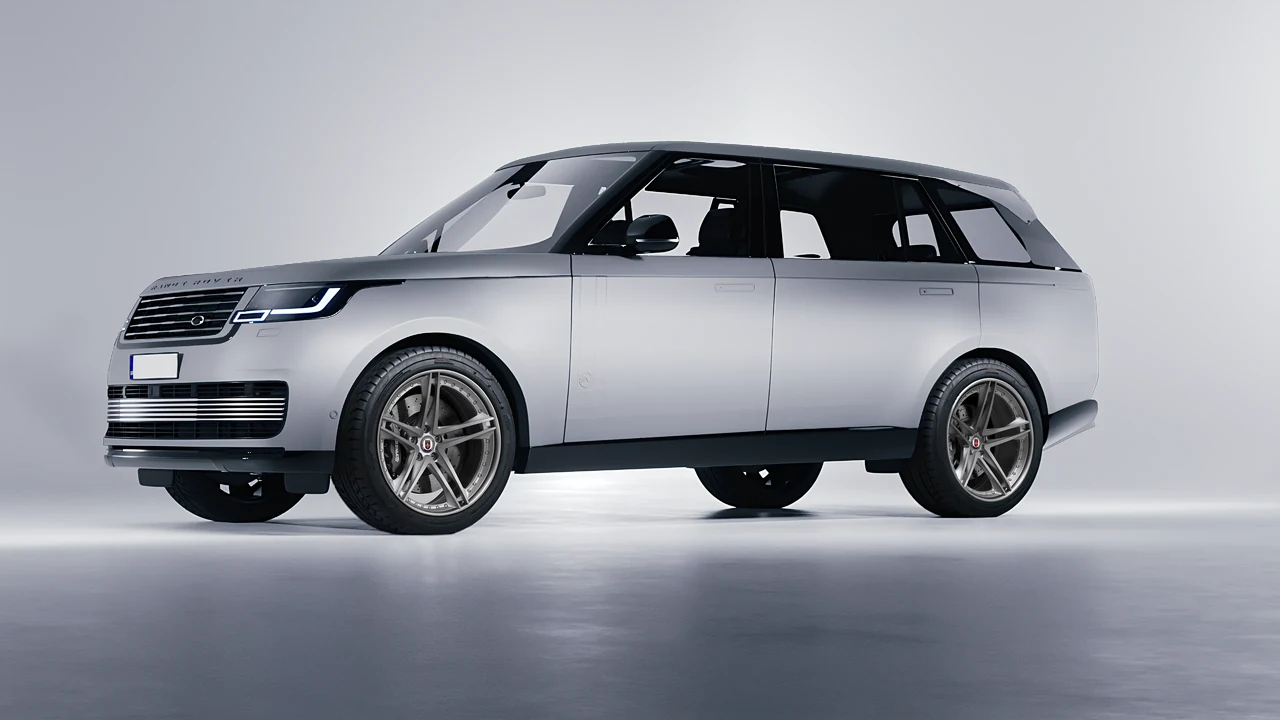 Land Rover Range Rover SV LWB Serenity 2022 on HRE Performance Wheels S207 forged wheels, front three-quarter view