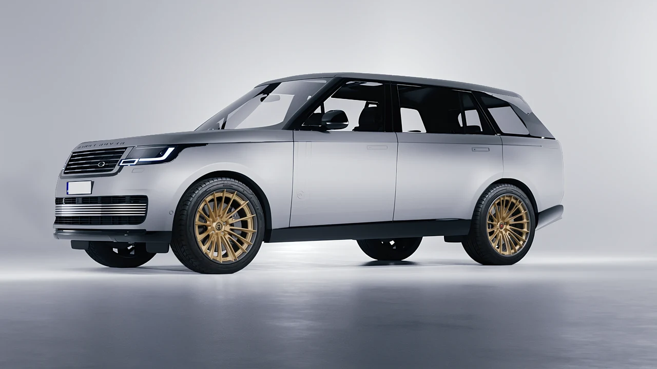 Land Rover Range Rover SV LWB Serenity 2022 on HRE Performance Wheels S209H forged wheels, front three-quarter view