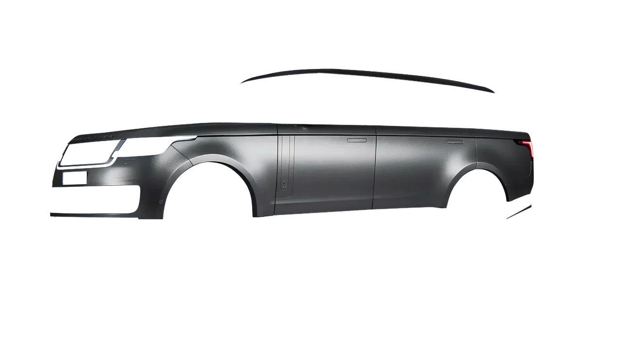 Land Rover Range Rover SV LWB Serenity 2022 wrapped in Black Rock Grey (Avery Dennison SW900-823-M), front three-quarter view