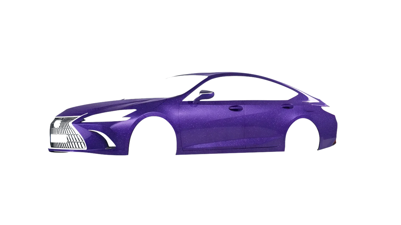 Lexus ES 2022 wrapped in Purple (Avery Dennison SW900-587-D), front three-quarter view