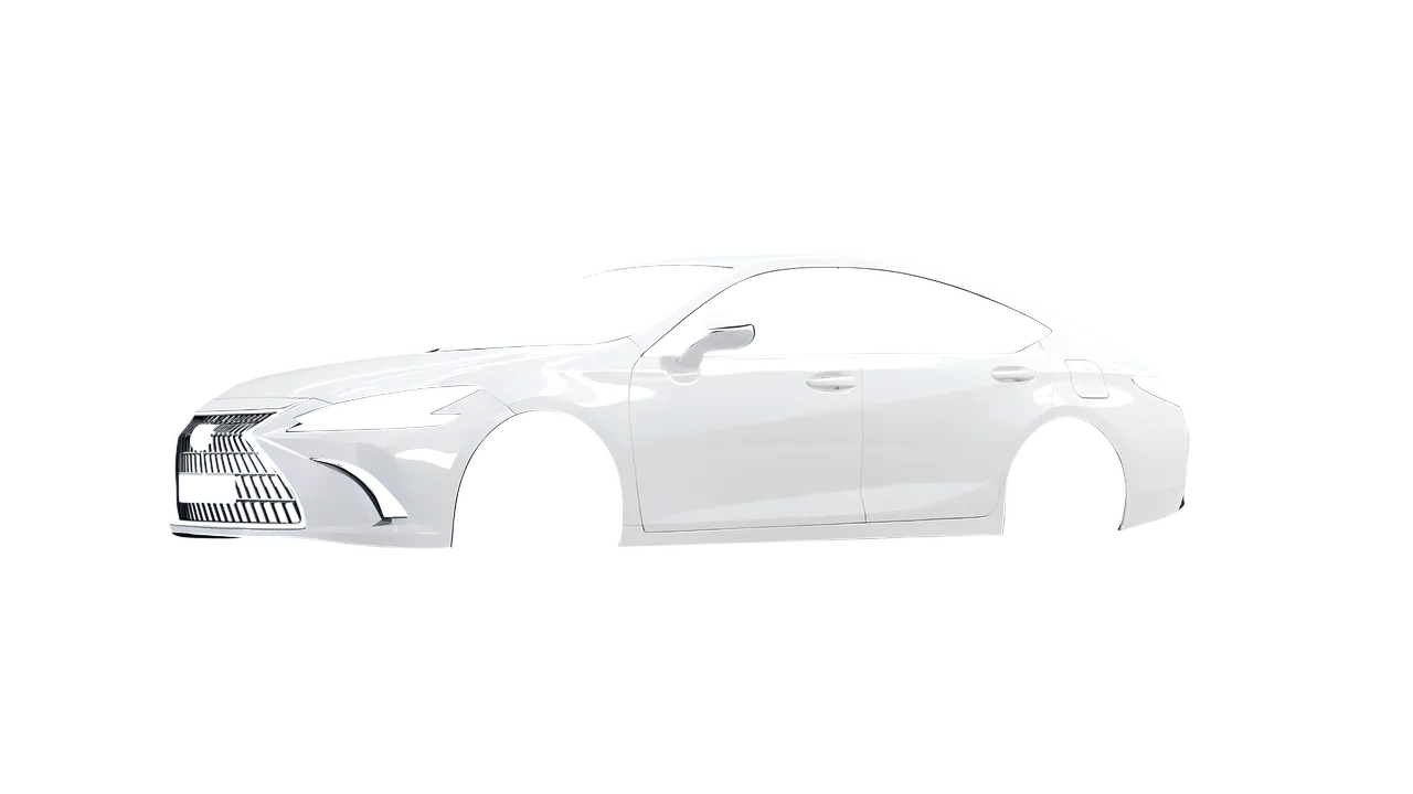 Lexus ES 2022 wrapped in Gloss White (3M G10), front three-quarter view