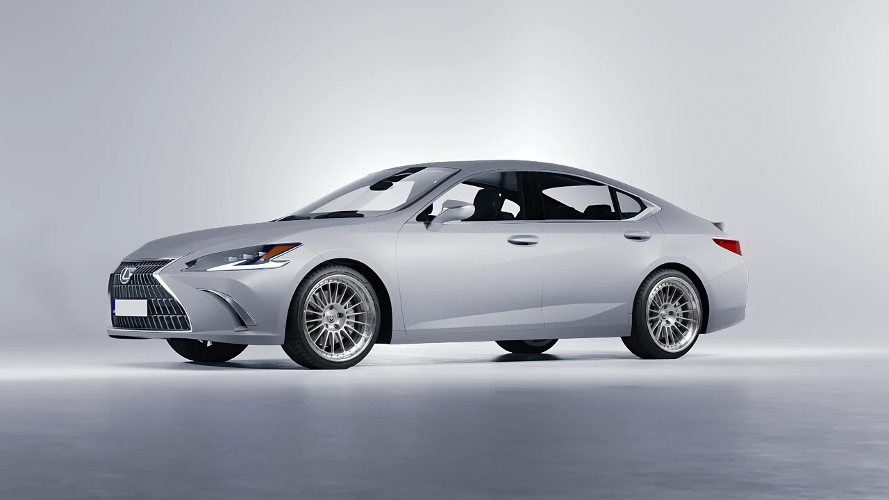 Lexus ES 2022 on HRE Performance Wheels 309 forged wheels, front three-quarter view
