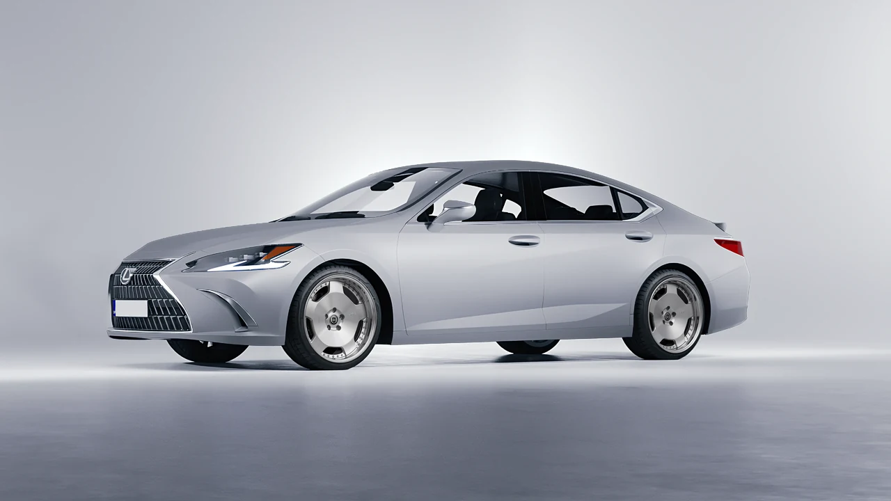 Lexus ES 2022 on HRE Performance Wheels 544 forged wheels, front three-quarter view