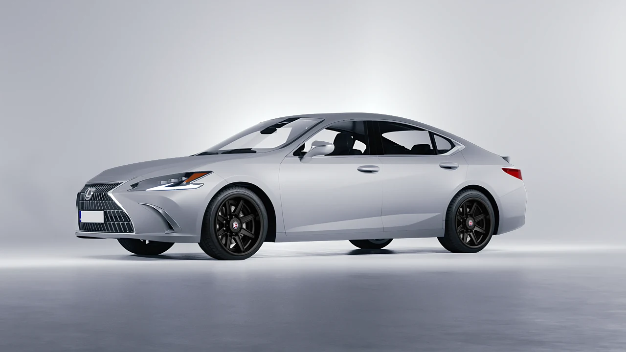 Lexus ES 2022 on HRE Performance Wheels HD188H forged wheels, front three-quarter view
