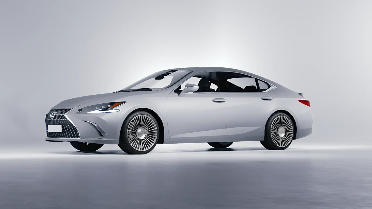 Lexus ES 2022 on RDB LA 50 forged wheels, front three-quarter view