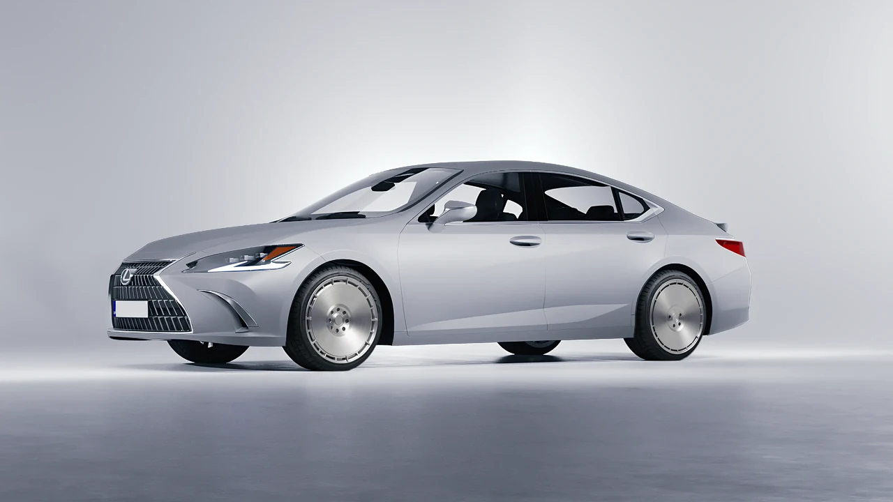 Lexus ES 2022 on RDB LA Zero forged wheels, front three-quarter view