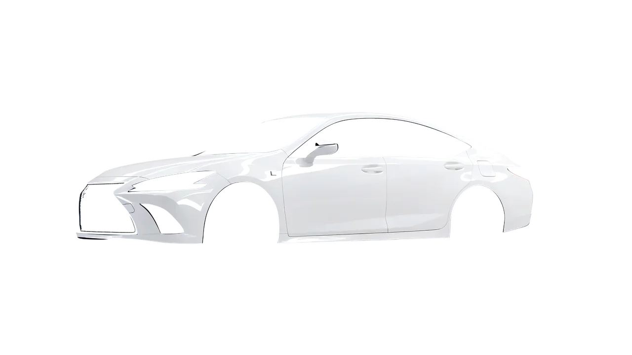 Lexus ES F Sport 2022 wrapped in Gloss White (3M G10), front three-quarter view