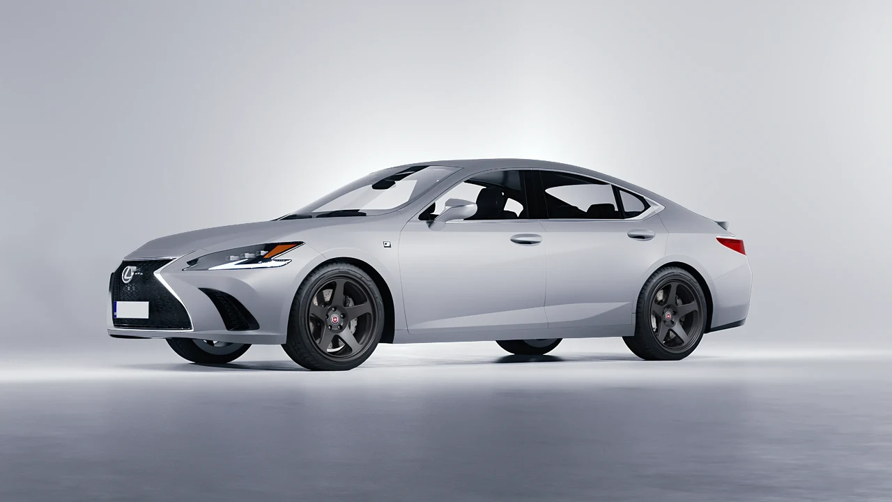 Lexus ES F Sport 2022 on HRE Performance Wheels 305-GT forged wheels, front three-quarter view